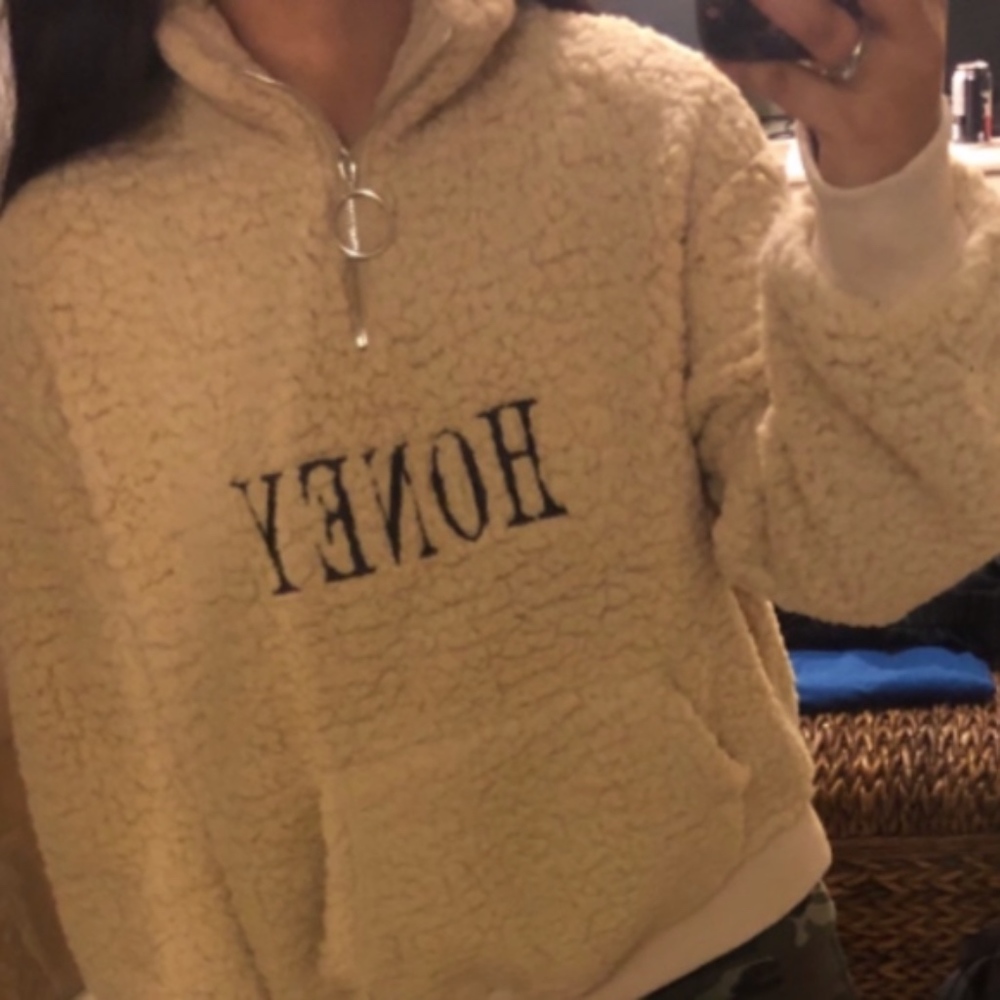 LOWEST PRICE⭐️Honey Pocket Letter Teddy Jacket - Picture 3 of 6